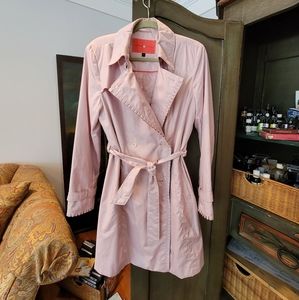 Ivanka Trump Pale Pink Raincoat Trench Coat Sz L